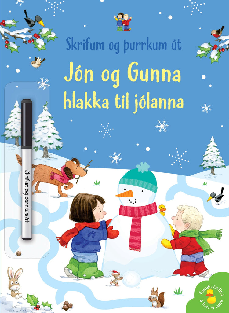 Skrifum og þurrkum út - Jón og Gunna hlakka til jólanna